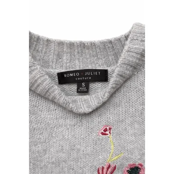 Romeo Juliet Couture Floral Poppy Embroidered Oversized Grandmacore Small - Picture 9 of 10